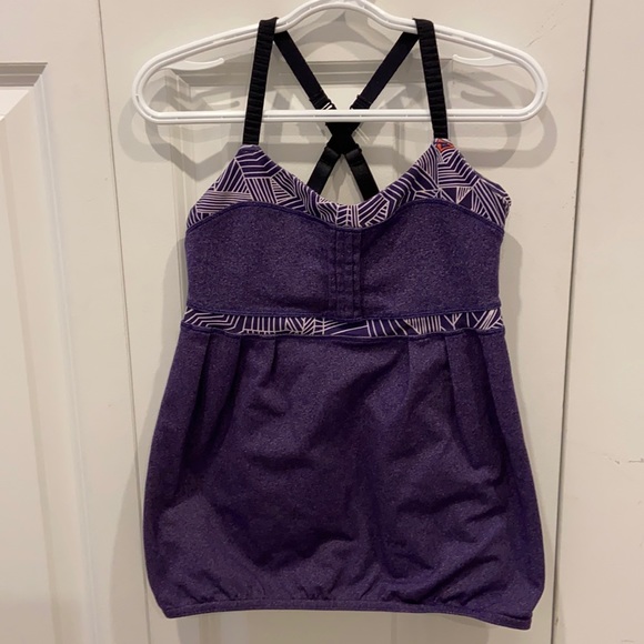 Ivivva Plum Empire Waisted Spaghetti Strap Tank Top - Picture 1 of 8